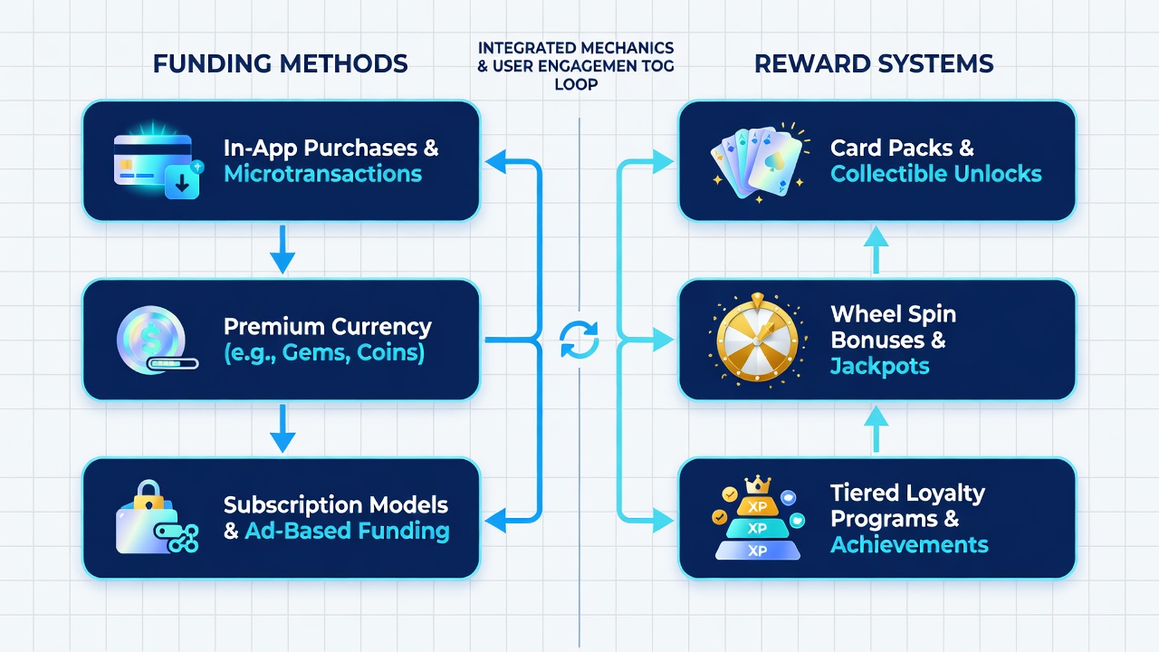Analytics dashboard displaying funding method statistics next to reward redemption rates for card and wheel spin apps