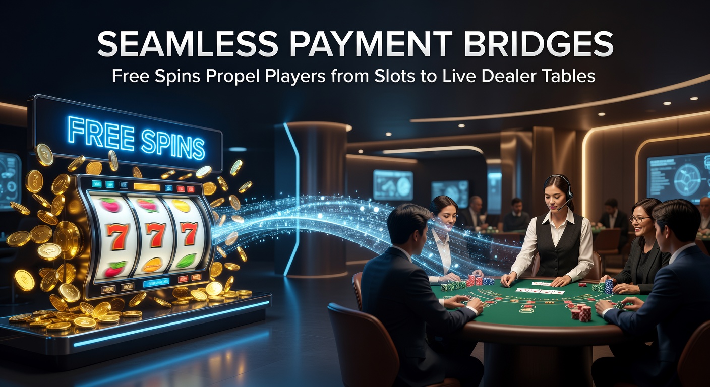 Screenshot of a casino app interface showing free spins won on slots instantly transferring to a live roulette table balance
