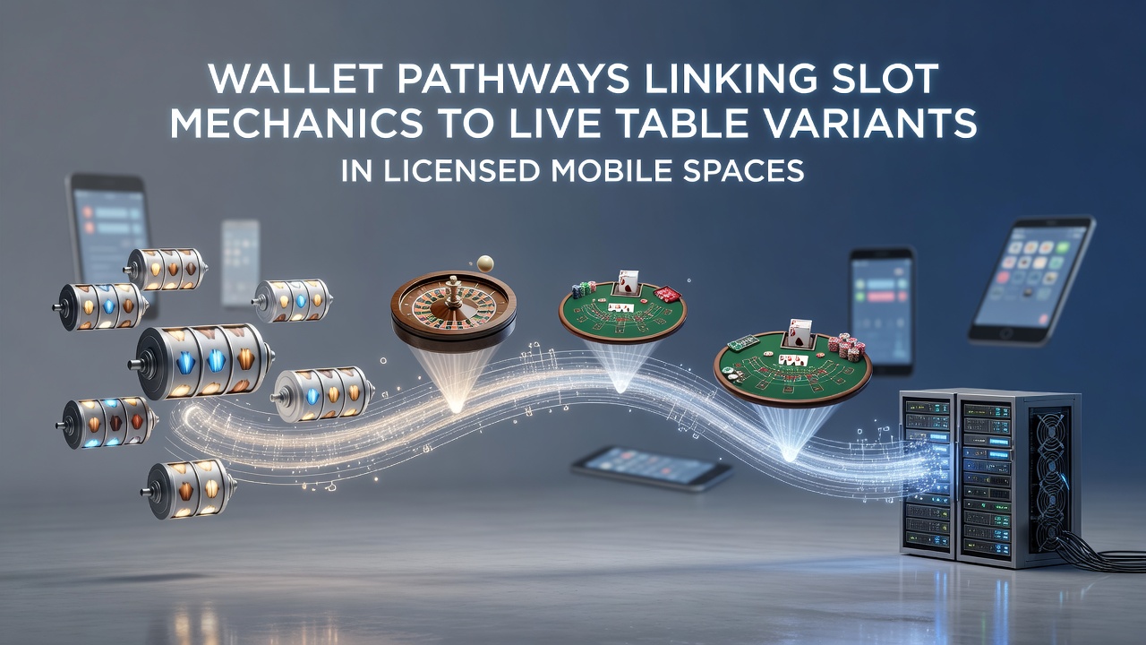 Live dealer table interface on mobile device with wallet balance overlay linking to previous slot activity
